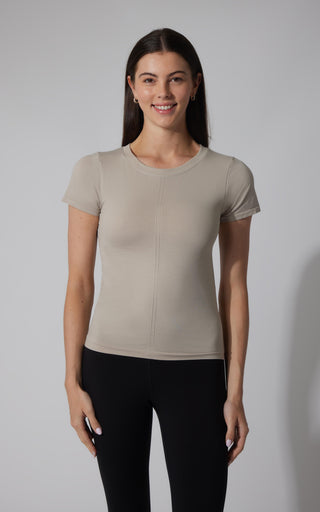 2 PK Seamless Bridgett Short Sleeve Full Length Tee