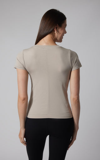 2 PK Seamless Bridgett Short Sleeve Full Length Tee