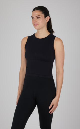 Seamless Slim Fit High Neck Tank