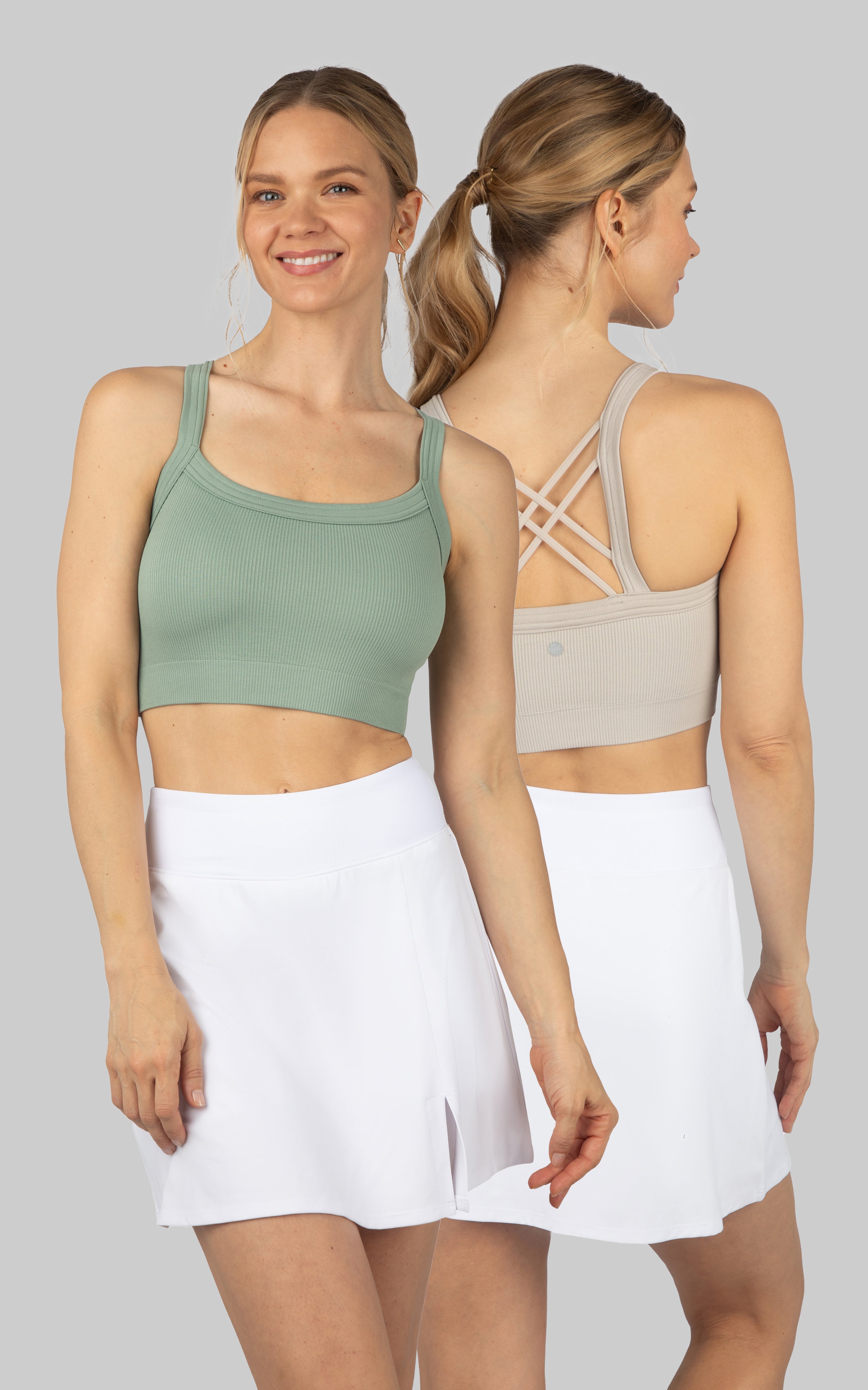 2-Pack Ribbed Seamless Claire Strappy Back Tank