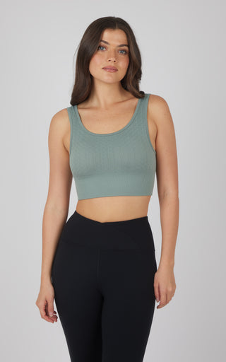 2 PK Textured Seamless Scooped Neck Bra