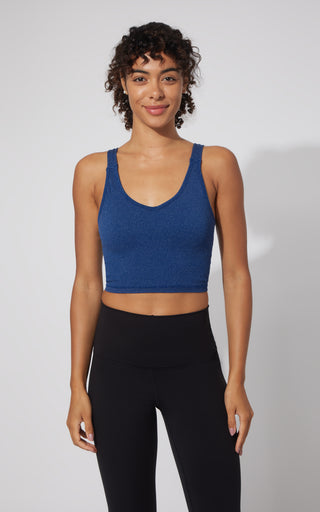 2 PK Alamo Ribbed Seamless V-Neck Bra Tank