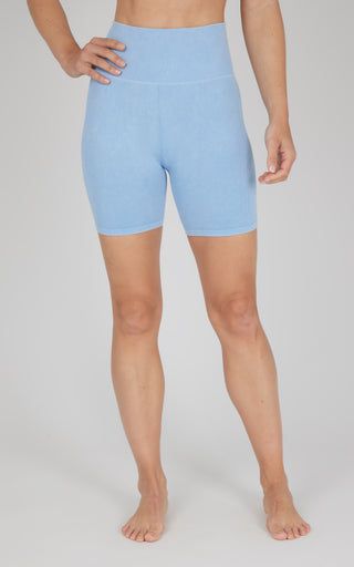 2 PK Stonewash Ribbed Textured 5" Inseam Seamless Short