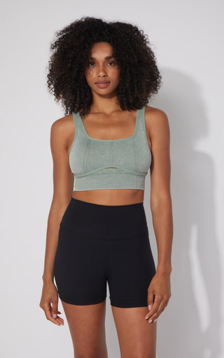 2 PK Stonewash Ribbed Seamless Bra