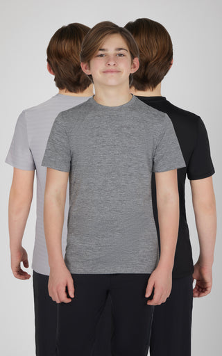 Boys 3 PK Mesh Performance Tee