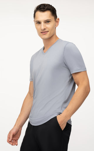 Mens V-Neck Short Sleeve Shirt