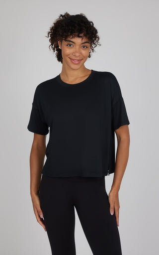 2 Pack Super Soft Deluxe Boxy Cropped Tee