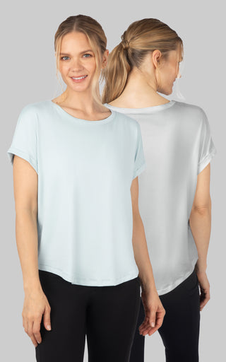 2 Pack Super Soft  V-Neck Short Sleeve Shirt w/ Chest Pocket and  V-Neck Short Sleeve Shirt