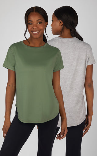 2 Pack Super Soft Cheyenne Hi Low Short Sleeve Tee