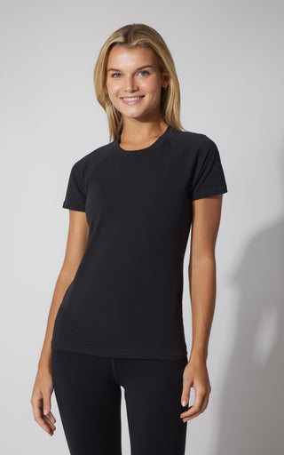 2 PK Vintage Cotton Crew Neck Short Sleeve Top