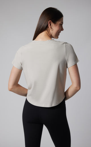 2 PK Airlite Boxy Cropped Short Sleeve Tee