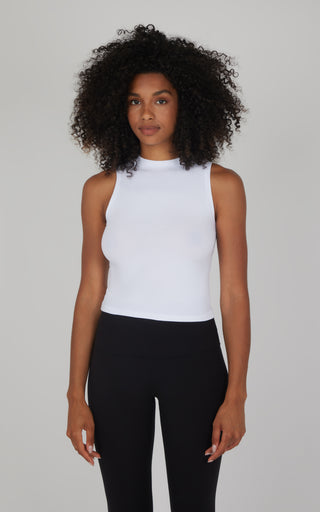 Airlite Cotton Mock Neck Tank