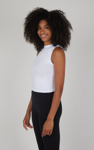 Airlite Cotton Mock Neck Tank