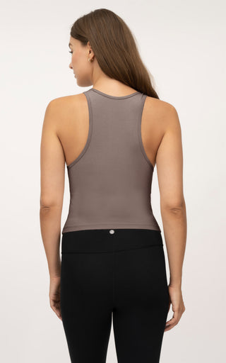 Heavenly Ribbed Stacy Cropped Tank with Built in Bra -2 Pack
