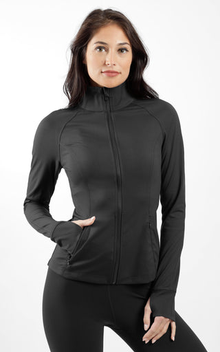 Lux Slim Fitted Jacket with Pocket and Powermesh Panel