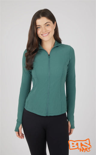 Interlink Ribbed Princess Seam Performance Jacket - Beat the Streets