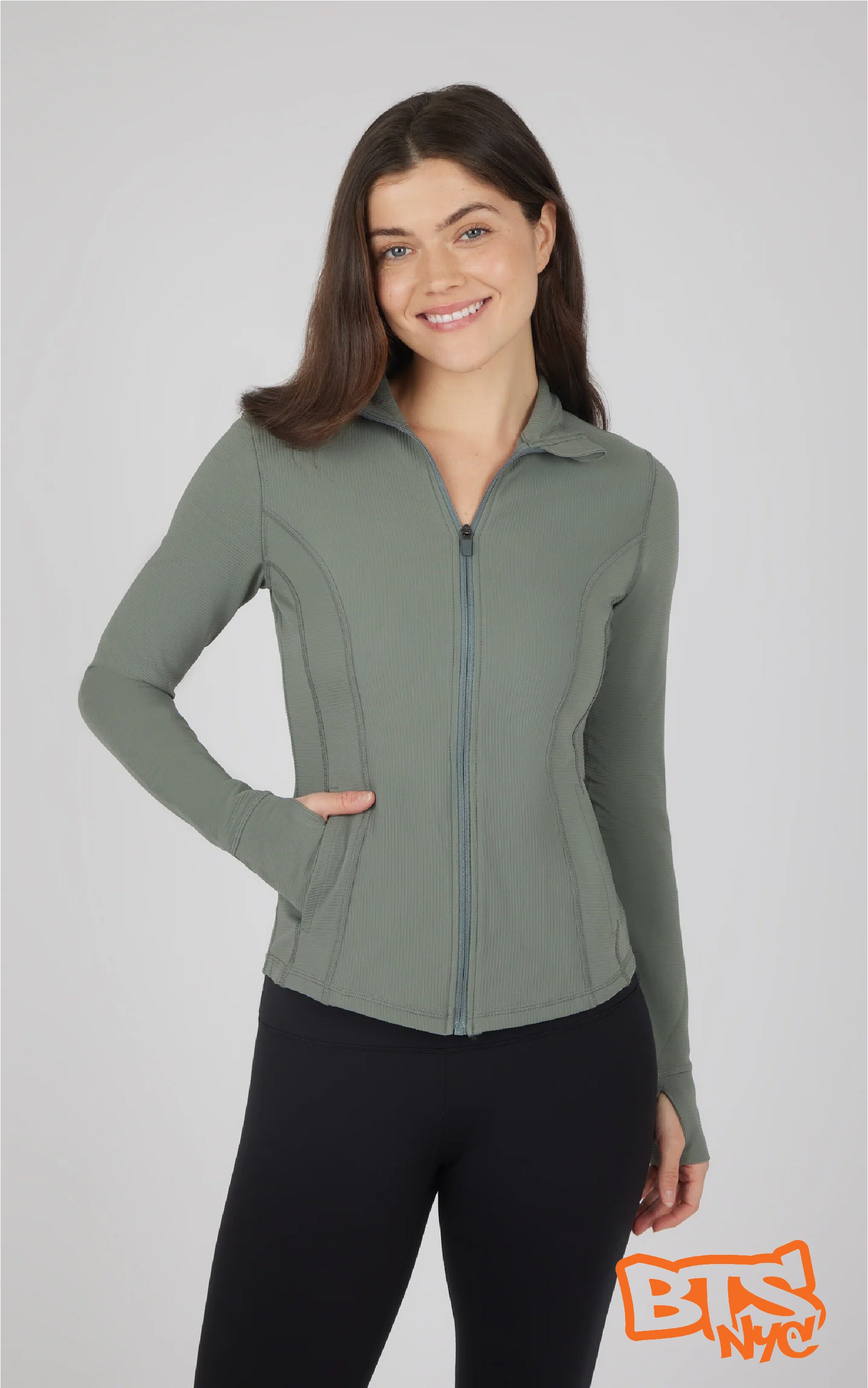 Interlink Ribbed Princess Seam Performance Jacket - Beat the Streets