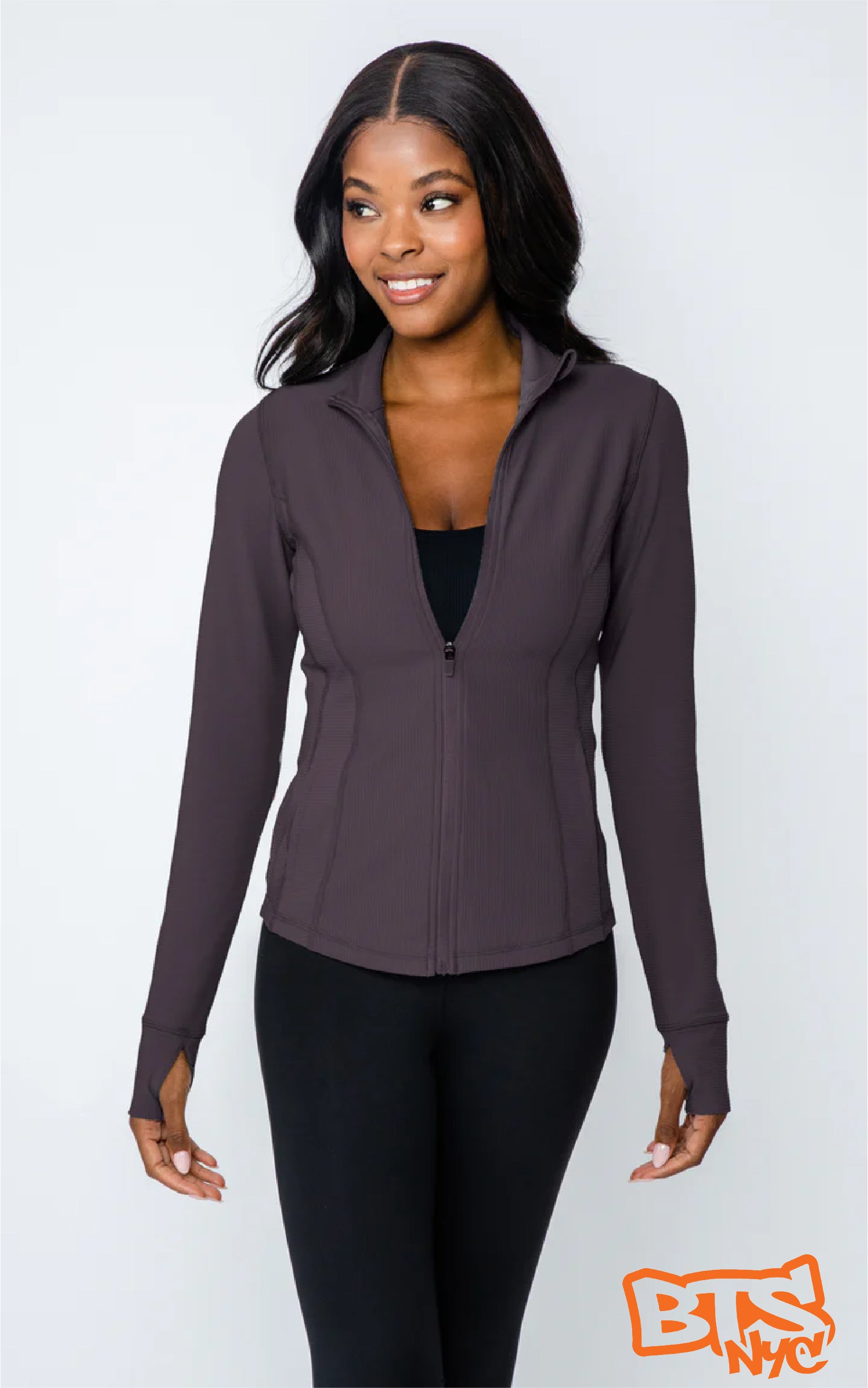 Interlink Ribbed Princess Seam Performance Jacket - Beat the Streets