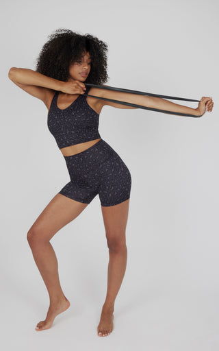 2 PK Lux 5" Leopard Print Short and Solid Short