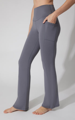 Polarlux Tribeca Elastic Free Full Length Side Pocket Flare Leg Pant - Our Earthy Story