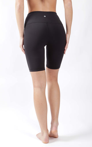 Womens High Waist Ribbed 9" Biker Shorts