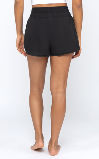 Radiant Commuter Woven Smocked High Waist Running Short