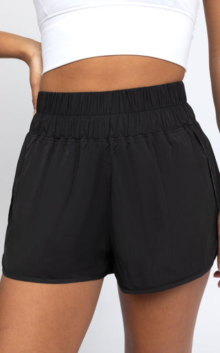 Radiant Commuter Woven Smocked High Waist Running Short