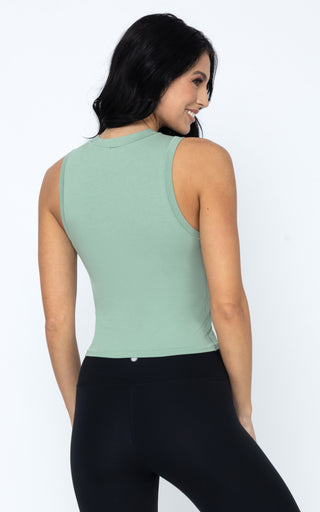 Airlite Cotton Mock Neck Tank