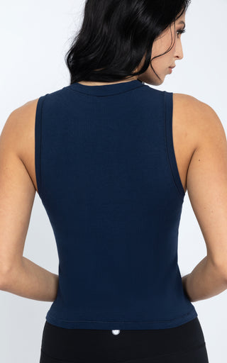 Airlite Cotton Mock Neck Tank