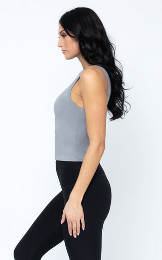 Airlite Cotton Mock Neck Tank