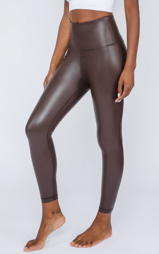 Super High Waist Faux Leather 7/8 Ankle