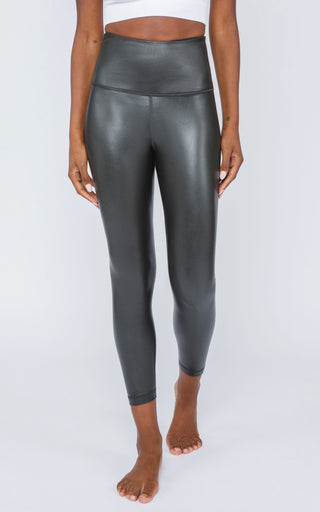 Super High Waist Faux Leather 7/8 Ankle