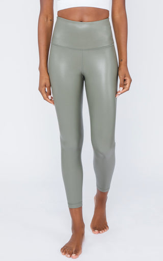 Super High Waist Faux Leather 7/8 Ankle