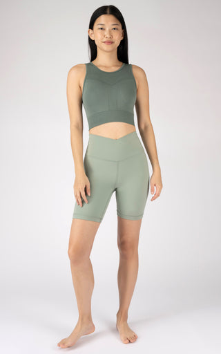 2 Pack Seamless Fine Line Mesh Built in Bra Tank