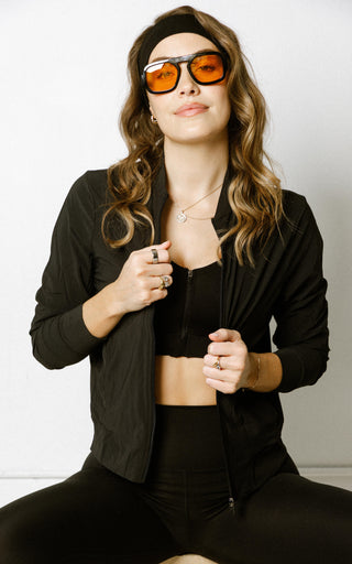 Warp X Intown Full Zip Bomber Jacket - 90 Degree by Reflex