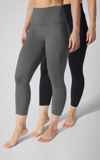 2 PK Interlock Side Pocket and Everyday Capris - 90 Degree by Reflex