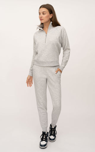 Diamond Love Half Zip Top And Jogger Set