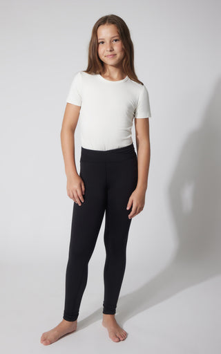 Girls 2 PK Lux Crossover Legging + 6" Bike Short - 90 Degree by Reflex