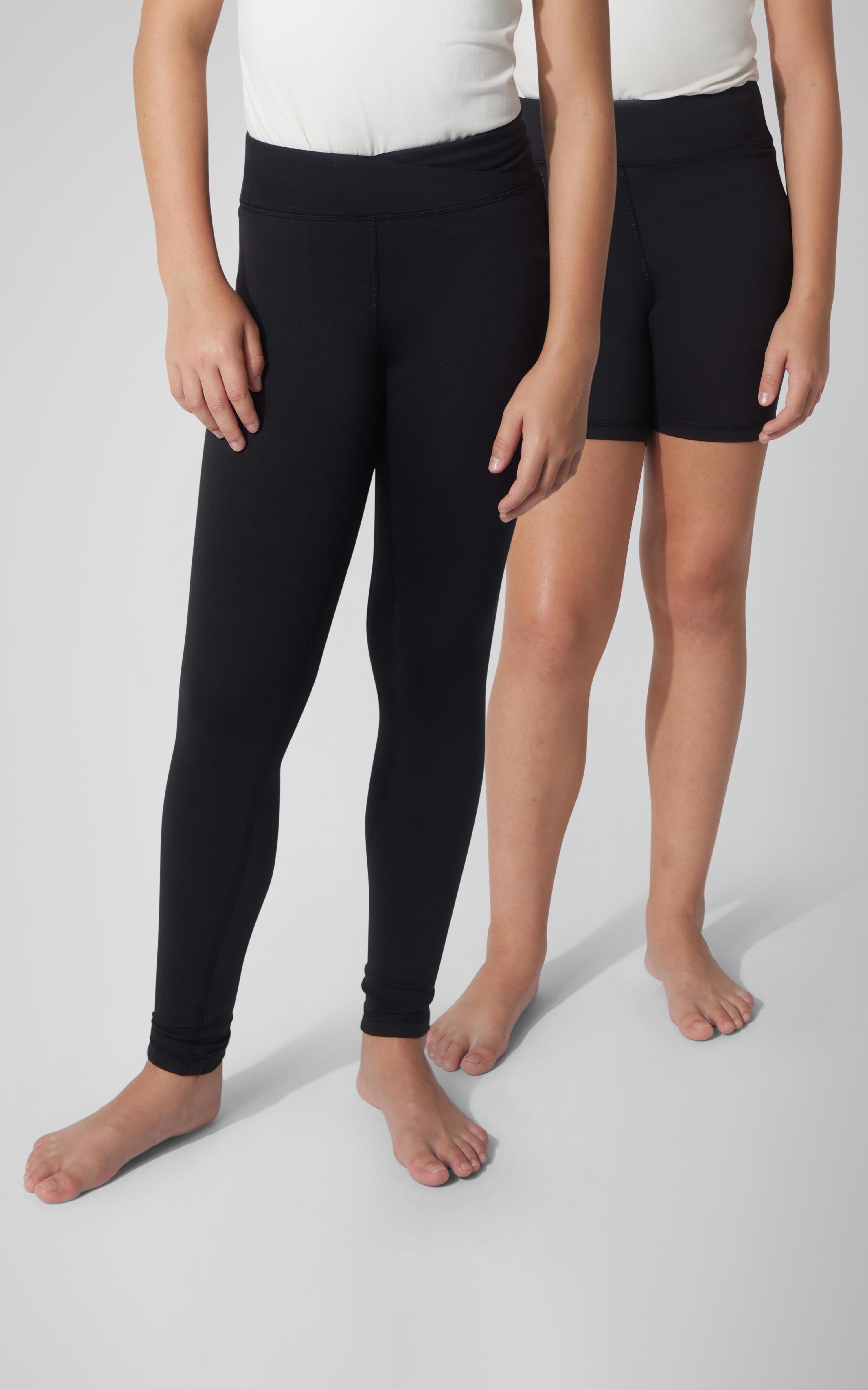 Girls 2 PK Lux Crossover Legging + 6" Bike Short