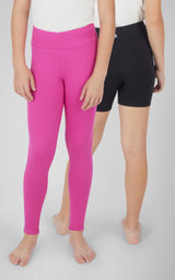 Girls 2 PK Lux Crossover Legging + 6" Bike Short
