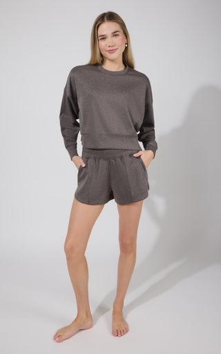 Softlite Pullover Sweatshirt and Short Set - 90 Degree by Reflex