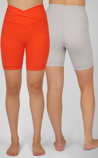 2 Pack Lux Crosstown High Twist Front Waist 7" Bike Short and Lux Everyday 7" Bike Short