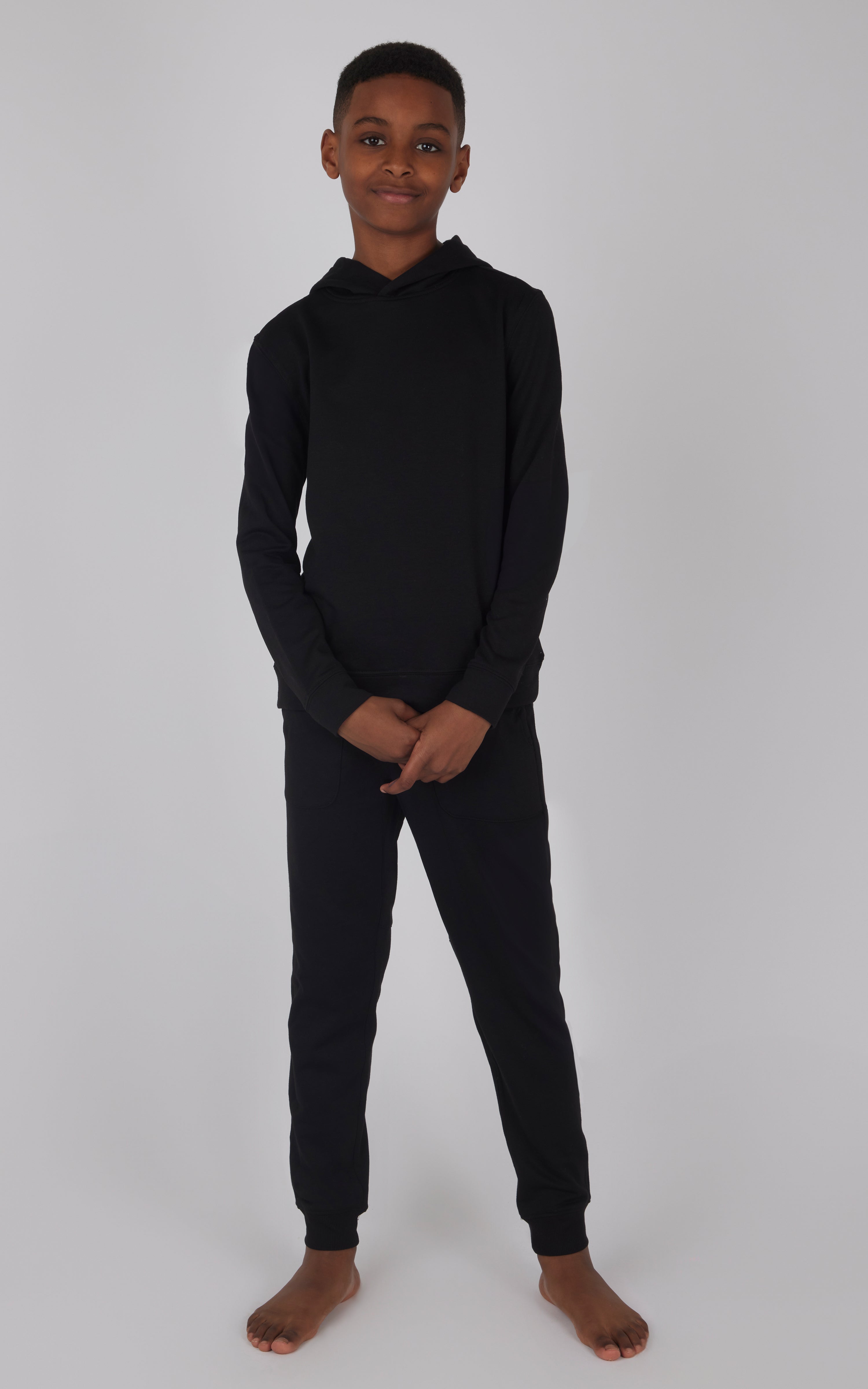 2 PC Boys Brushed Terry Pullover Hoodie+ Jogger Set