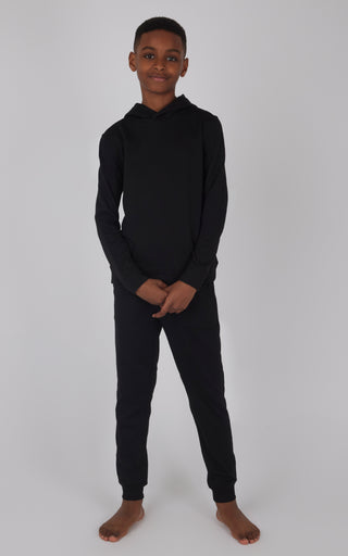 2 PC Boys Brushed Terry Pullover Hoodie+ Jogger Set