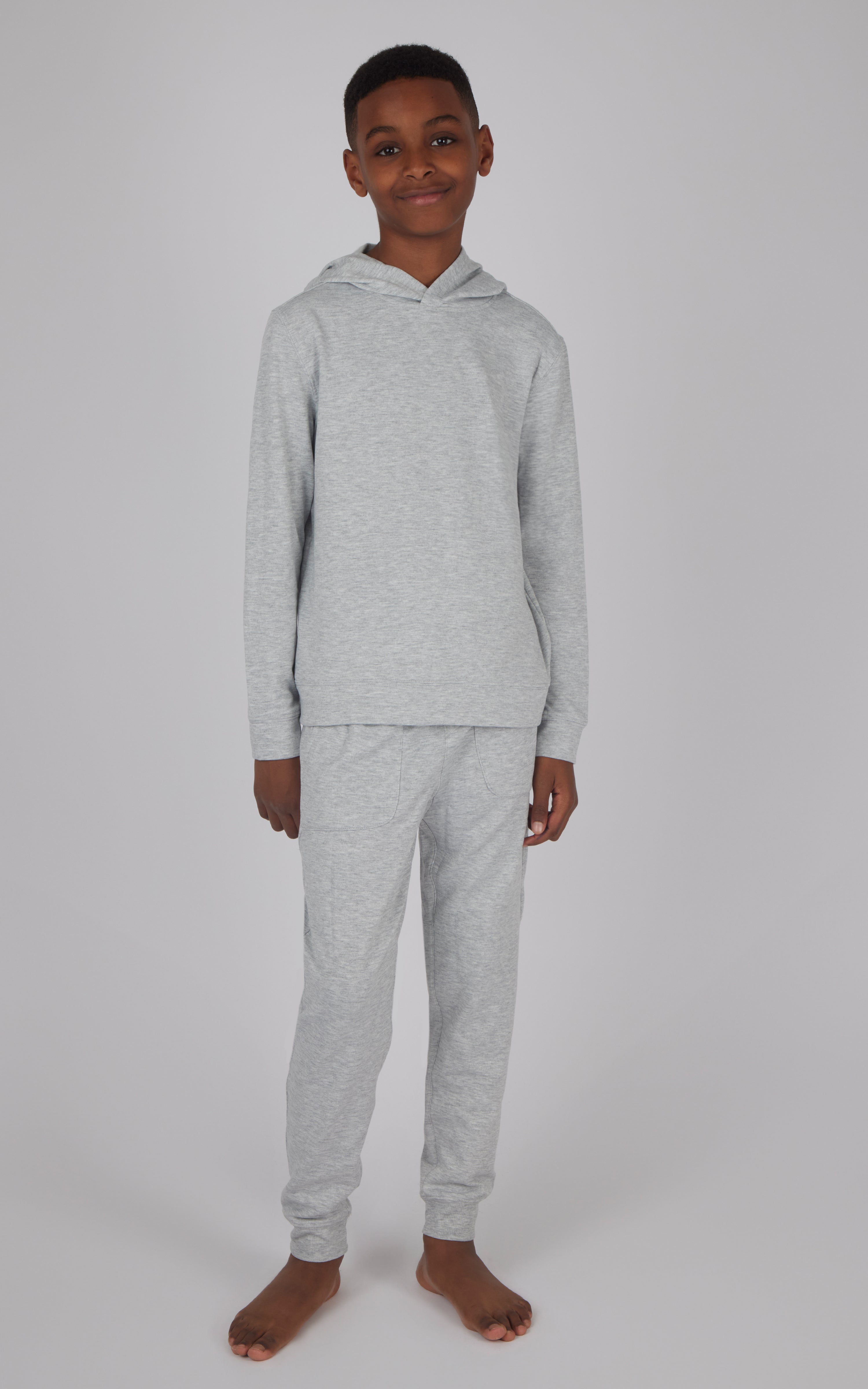 2 PC Boys Brushed Terry Pullover Hoodie+ Jogger Set