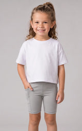 Girls 2 PK Interlock Side Pocket + Basic Bike Short - 90 Degree by Reflex