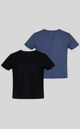 Girls 2 PK Short Sleeve Shirt and Boxy Tee - 90 Degree by Reflex