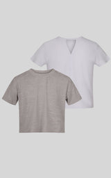 Girls 2 PK Short Sleeve Shirt and Boxy Tee - 90 Degree by Reflex