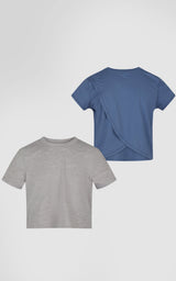 Girls 2 PK Tulip Back and Super Soft Tee - 90 Degree by Reflex