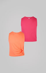 Girls 2 PK Twist Tank and Crew Neck Tank Top - 90 Degree by Reflex